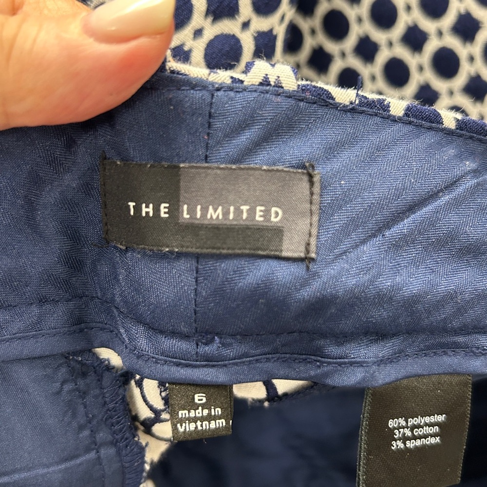 The Limited Navy and White Patterned Apparel